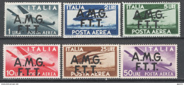 Trieste A 1947 Democratica  Sass.A 1/6 **/MNH VF/F - Posta Aerea