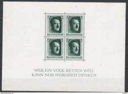 Germania Reich 1937 Unif.BF8 **/MNH VF/F - Blokken