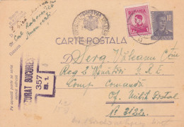 Romania, 1941, WWII  Censored, CENSOR OPM #3122, POSTCARD STATIONERY - 2. Weltkrieg (Briefe)