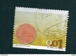 N° 2540 Nouvelle Pièce Euro 0,01 Euro;  Oblitéré Timbre  Portugal 2002 - Gebraucht