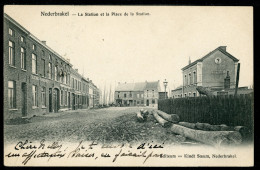 CPA - Carte Postale - Belgique - Nederbrakel - La Station Et La Place De La Station (CP23656OK) - Brakel