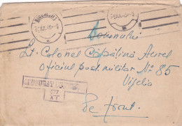 ROMANIA , 1945, WWII CENSORED,  ENVELOPE SENDED TO BATTLEFIELD - World War 2 Letters