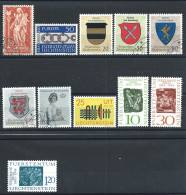 Liechtenstein N°397/407 Obl/** (FU/MNH) 1965 - Sujet Divers - Oblitérés