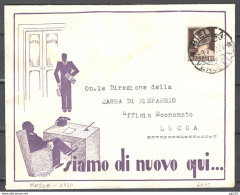 Italia Regno Busta Pubblicitaria Disegnatore MOSCA 1930 VF/F - Publicity