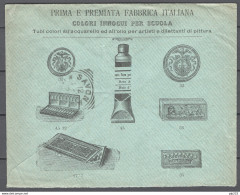 Italia Regno Busta Pubblicitaria Fabbrica Colori Piola Mialno VF/F - Publicidad