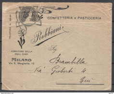 Italia Regno Busta Pubblicitaria Confetteria Robbiani VF/F - Reclame