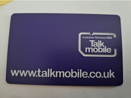 UNITED KINGDOM /  GSM /  SIM CARD /  PROVIDER ; TALK MOBILE       /   MINT  CARD  ** 15554** - [10] Colecciones