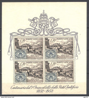 Vaticano 1952 BF Centenario Francobollo Sass.BF1 **/MNH VF/F - Blokken & Velletjes