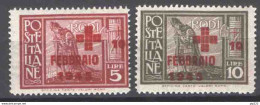 Egeo 1945 Sass.132/33 **/MNH VF/F - Ägäis (Dt. Bes.)