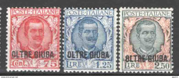 Oltre Giuba 1926 Sass.42/44 **/*/MNH/MH VF/F - Oltre Giuba