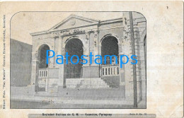 216238 PARAGUAY ASUNCION SOCIEDAD ITALIANA ITALY DE S.M BREAK POSTAL POSTCARD - Paraguay