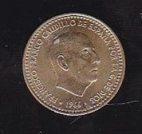 1 Peseta  " Francisco Franco " Année 1966 - 1 Peseta