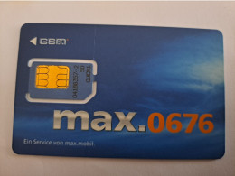 OOSTENRIJK/  SIM CARD / GSM /CHIP / MAX  MOBIL 0676   ** 15563** - Oesterreich