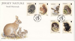 Jersey 1999, Mammals - On Official FDC - Jersey