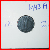 * SWASTIKA: GERMANY  1 PFENNIG 1943A! TYPE 1940-1945 THIRD REICH 1933-1945 IN HOLDER!· LOW START · NO RESERVE! - 1 Reichspfennig