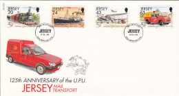 Jersey 1999, Mail Transport - On Official FDC - Jersey