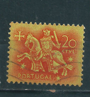 N° 776 Sceau Du Roi Denis 20 Rouge Orange S Jaune    Timbre    Portugal Oblitéré 1953 - Gebraucht