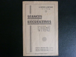 Delcampe - Théâtre La Guerche De Bretagne - Séances Recréatives  1947 - Les Deux Gosses - Programma's