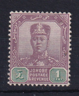 Malaya - Johore: 1910/19   Sultan Ibrahim    SG78    1c    MH    - Johore