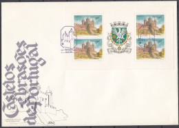 ⁕ Portugal 1986 ⁕ Feira Castle, Coat Of Arms AVIERO,Mi.1680 Block ⁕ Nice Cover - Covers & Documents