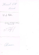 JEUX OLYMPIQUES - AUTOGRAPHES DE MEDAILLES OLYMPIQUES - CONCURRENTS DE SUISSE  - - Authographs