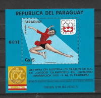 Olympische Spelen 1976 , Paraguay - Blok Postfris - Hiver 1976: Innsbruck