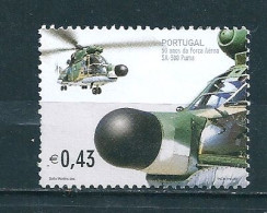N° 2575 Force Aérienne SA-300 Puma Timbre  Portugal Oblitéré 2002 - Used Stamps