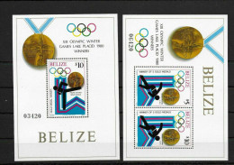 Olympische Spelen  1980 , Belize - Blokken Postfris - Hiver 1980: Lake Placid