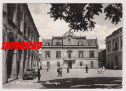 MAZARA DEL VALLO - MUNICIPIO  F/GRANDE  VIAGGIATA 1957 ANIMAZIONE - Mazara Del Vallo