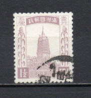 MANCHOURIE  N° 3   OBLITERE   COTE 3.50€  PAGODE - Manciuria 1927-33