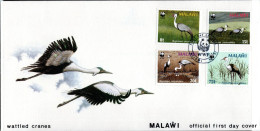 WWF Local FDC MALAWI, Crane   /  Lettre De Première Jour, Grue   1987 - Grues Et Gruiformes