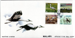 WWF Local FDC MALAWI, Crane   /  Lettre De Première Jour, Grue   1987 - Kranichvögel