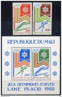 Olympische Spelen  1980 , Mali - Zegels + Blok Postfris - Hiver 1980: Lake Placid