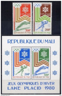 Olympische Spelen  1980 , Mali - Zegels + Blok Postfris - Winter 1980: Lake Placid