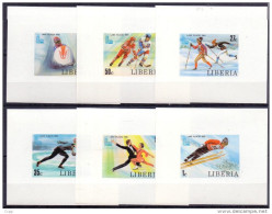 Olympische Spelen 1980 , Liberia - Reeks Deluxe  Postfris - Hiver 1980: Lake Placid