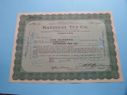 NATIONAL TEA C°. - Shares - N° TTNC 429 - Anno 1929 ( See / Voir Scan) USA ! - M - O