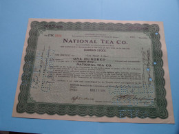 NATIONAL TEA C°. - Shares - N° TTNC 2324 - Anno 1929 ( See / Voir Scan) USA ! - M - O