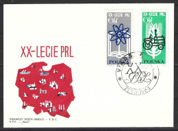 POLOGNE. N°1369 De 1964 Sur Enveloppe 1er Jour. Energie Atomique. - Atom