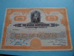 THE UNITED CORPORATION - Shares - N° NC 66420 - Anno 1949 ( See / Voir Scan) USA ! - S - V