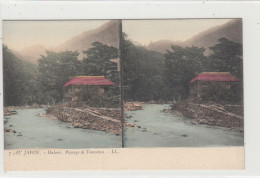 Japan Japon Au Japon  Hakoni   Paysage De Tonosawa  CARTE STEREO COULEUR - Otros & Sin Clasificación