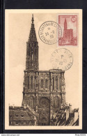1939 " CATHEDRALE DE STRASBOURG " Sur Carte Maximum. N° YT 443. Parfait état. Voir Les 2 Scans. CM - 1930-1939