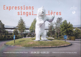 Delcampe - Carton D'invitation Pour L'exposition "Expressions Singul--ières" - Programmi