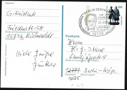 RFA - Entier Postal / Bundes Republik - Poskarte P157  Von Berlin 20-2-1999 Nach Berlin-Köpenick - Cartes Postales - Oblitérées