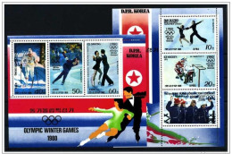 Olympische Spelen  1980 , Noord Corea  -  Blokken  Postfris - Hiver 1980: Lake Placid