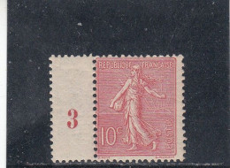 France - Année 1903 - Neuf** - N°YT 129** - Type Semeuse Ligné De Roty - 10c Rose - Unused Stamps