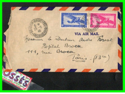 LETTRE VIA AIR MAIL1946 SA�?GON  à PARIS Hôpital Broca 13éme - Luchtpost