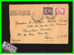 Lettre Par Avion By Air Mail 1946 De SA�?GON à Paris Hôpital Broca.. - Poste Aérienne