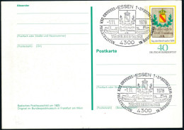 RFA - Entier Postal / Bundes Republik - Poskarte Mit Sonderwertstempel PSo5 Mit SSt Essen 1-11-1978 - Postcards - Used