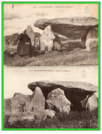 DEUX C.P.A.CARNAC- Dolmen De Kérgavat....(rectos Versos) - Dolmen & Menhirs