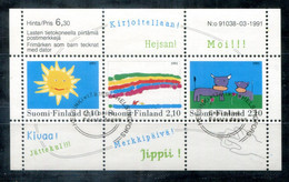 FINNLAND Block 7, Bl.7 FD Canc. - Kinderzeichnungen, Children Drawings, Dessins D'enfants - FINLAND / FINLANDE - Blocchi E Foglietti